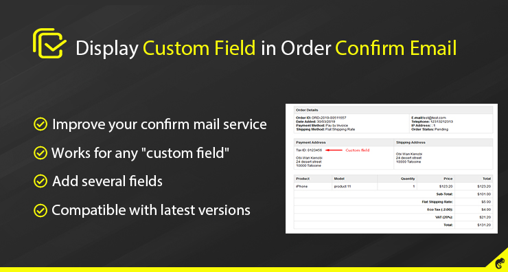 Display Custom Field in Order Confirm Email